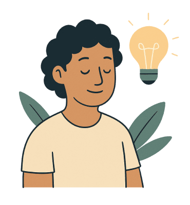 Illustration of a person reflecting on their mood