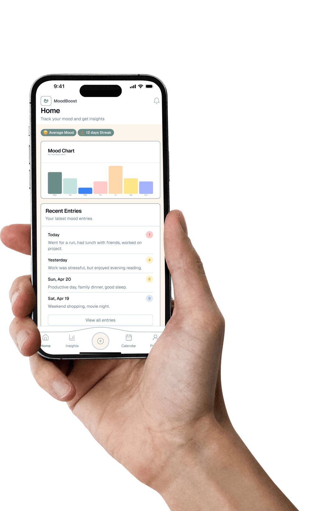 Mobile View of MoodBoost